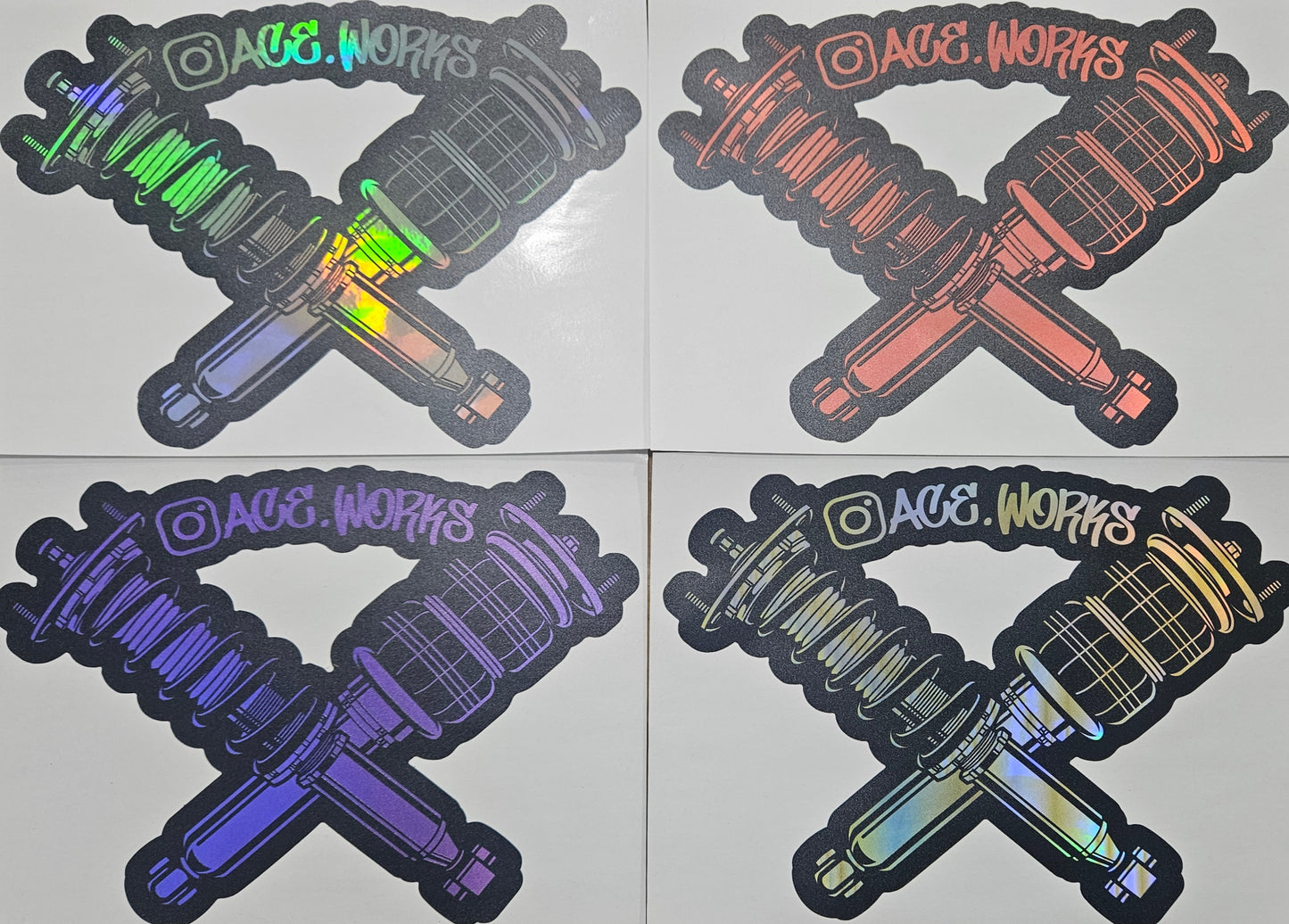 11x7.5 Ace Works logo sticker