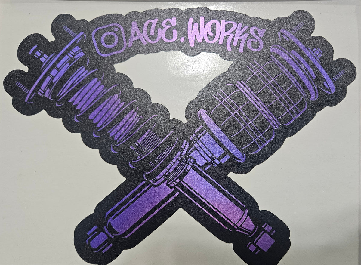 11x7.5 Ace Works logo sticker