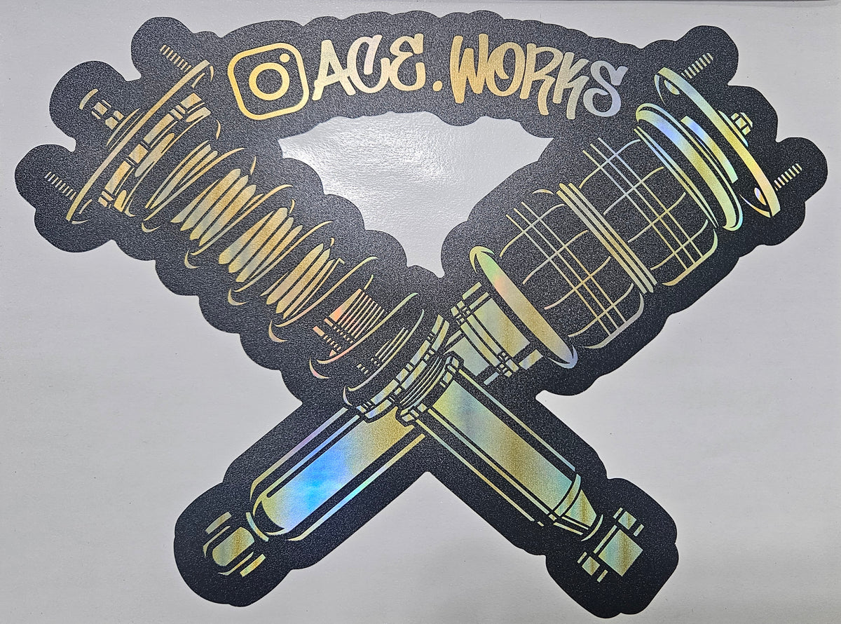 11x7.5 Ace Works logo sticker