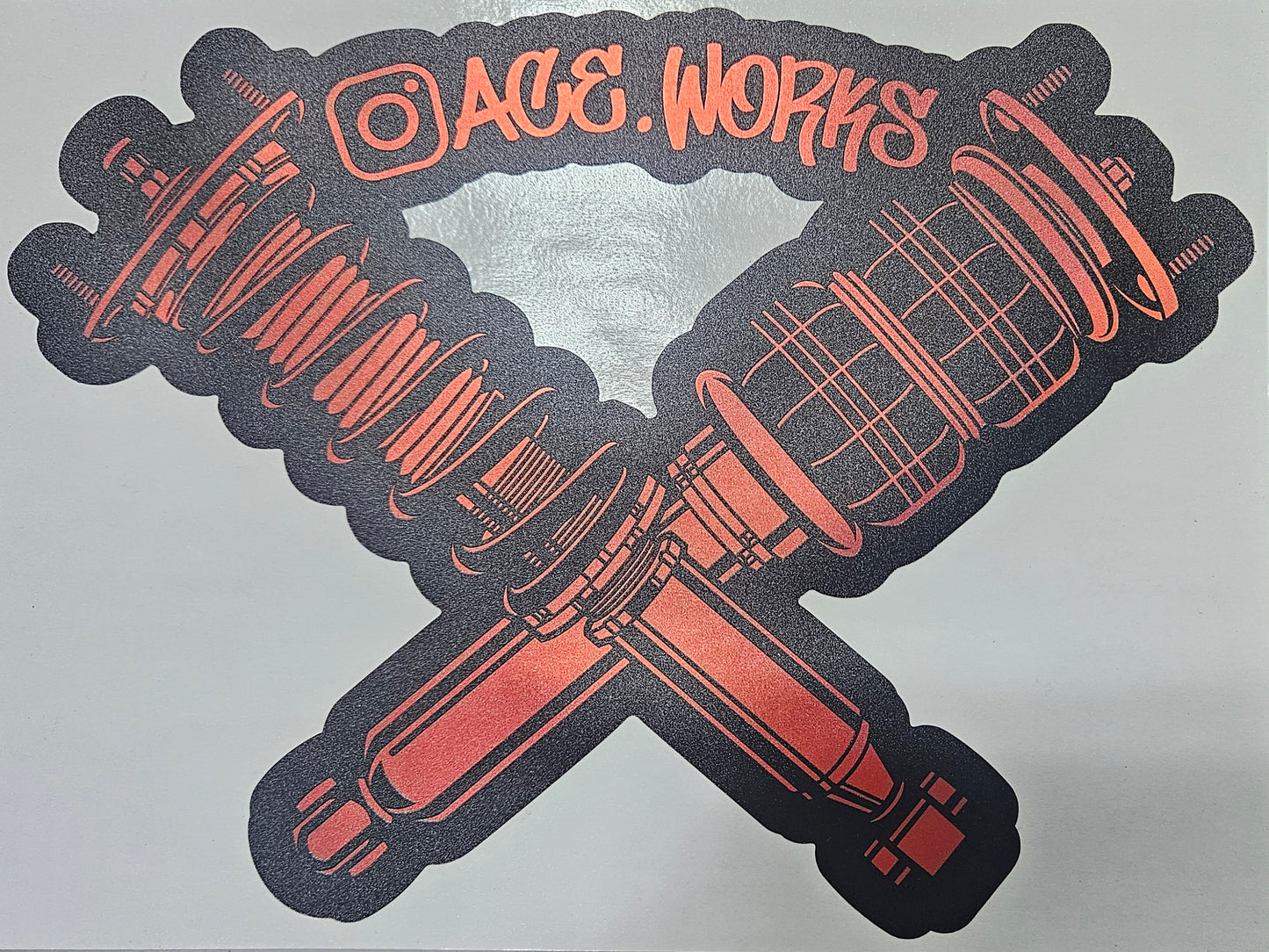 11x7.5 Ace Works logo sticker