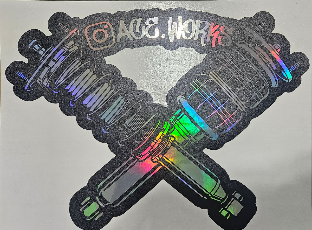 11x7.5 Ace Works logo sticker