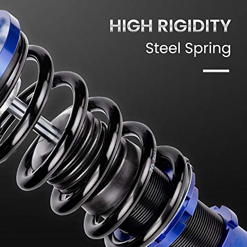maXpeedingrods Coilovers Adjustable Height for Honda Civic 1989-2000 CRX 1989-1991 Delsol 1993-1997 for Acura Integra 1994-2001, Spring Shock Absorber Suspension Coil Struts with Spring Preload Red