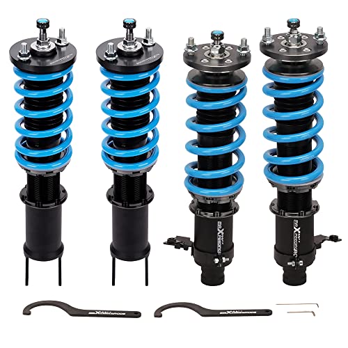 maXpeedingrods Coilovers Adjustable Height for Honda Civic 1989-2000 CRX 1989-1991 Delsol 1993-1997 for Acura Integra 1994-2001, Spring Shock Absorber Suspension Coil Struts with Spring Preload Red