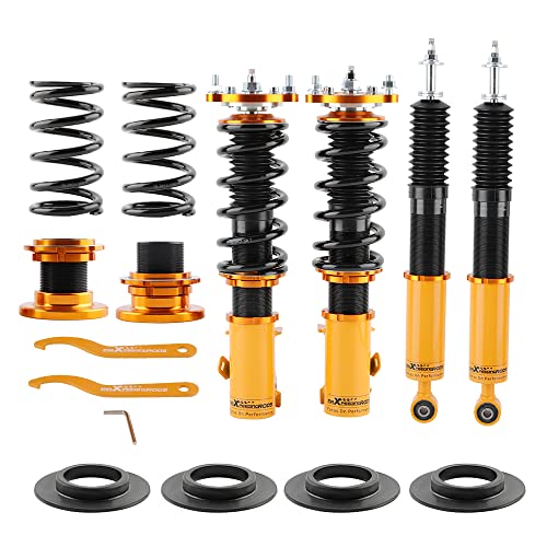 maXpeedingrods Coilovers Adjustables for Honda Civic 2006-2011 FG1/FG2/FA1/FA2/FA3/FA4/FA5/ FD1/FD2/FD3/FD4/FD6/FD7 for Acura CSX, 24 Damping Level Setting Suspension Spring Struts Kit Shock Absorber