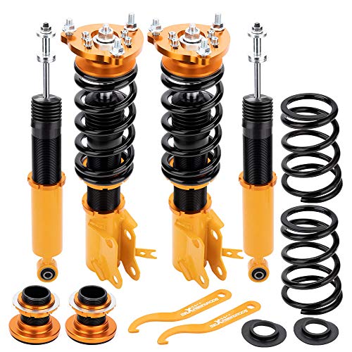 maXpeedingrods Coilovers Adjustables for Honda Civic 2006-2011 FG1/FG2/FA1/FA2/FA3/FA4/FA5/ FD1/FD2/FD3/FD4/FD6/FD7 for Acura CSX, 24 Damping Level Setting Suspension Spring Struts Kit Shock Absorber