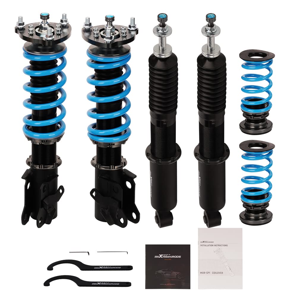 maXpeedingrods Coilovers Adjustables for Honda Civic 2006-2011 FG1/FG2/FA1/FA2/FA3/FA4/FA5/ FD1/FD2/FD3/FD4/FD6/FD7 for Acura CSX, 24 Damping Level Setting Suspension Spring Struts Kit Shock Absorber