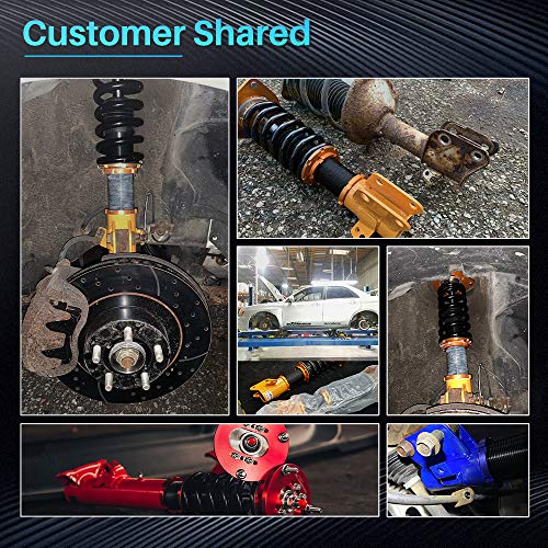 maXpeedingrods Coilovers Adjustable Height for Honda Civic 1989-2000 CRX 1989-1991 Delsol 1993-1997 for Acura Integra 1994-2001, Spring Shock Absorber Suspension Coil Struts with Spring Preload Red