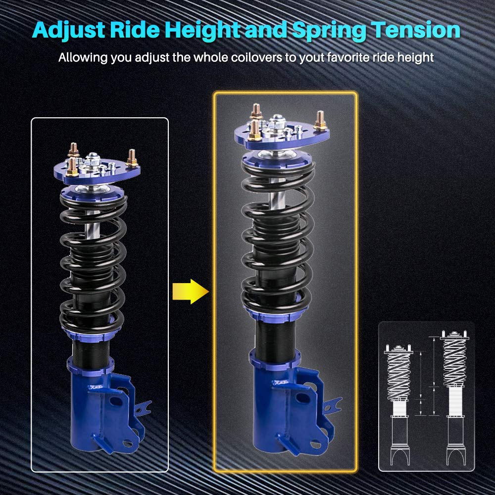 maXpeedingrods Coilovers Adjustables for Honda Civic 2006-2011 FG1/FG2/FA1/FA2/FA3/FA4/FA5/ FD1/FD2/FD3/FD4/FD6/FD7 for Acura CSX, 24 Damping Level Setting Suspension Spring Struts Kit Shock Absorber