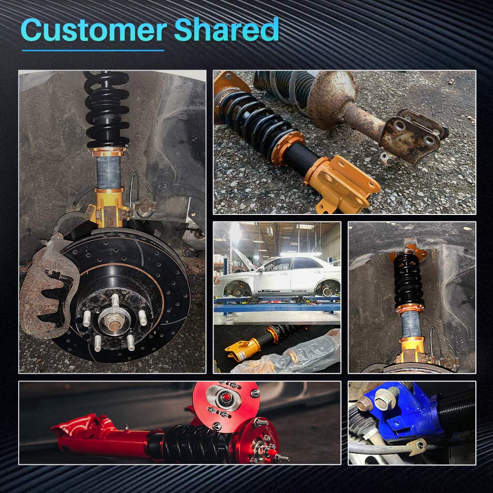 maXpeedingrods Coilovers Adjustables for Honda Civic 2006-2011 FG1/FG2/FA1/FA2/FA3/FA4/FA5/ FD1/FD2/FD3/FD4/FD6/FD7 for Acura CSX, 24 Damping Level Setting Suspension Spring Struts Kit Shock Absorber