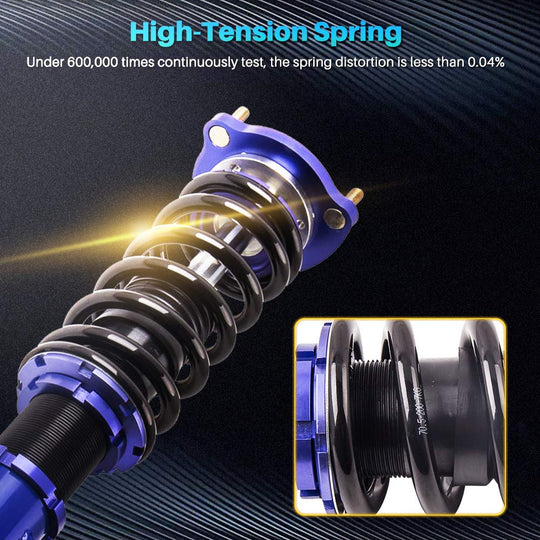 maXpeedingrods Coilovers Adjustables for Honda Civic 2006-2011 FG1/FG2/FA1/FA2/FA3/FA4/FA5/ FD1/FD2/FD3/FD4/FD6/FD7 for Acura CSX, 24 Damping Level Setting Suspension Spring Struts Kit Shock Absorber